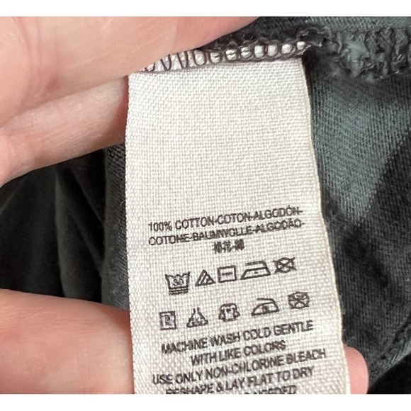 We The Free Black & Gray Stripe Mock Neck Long Sleeve Peplum Tunic size Small - Picture 6 of 7